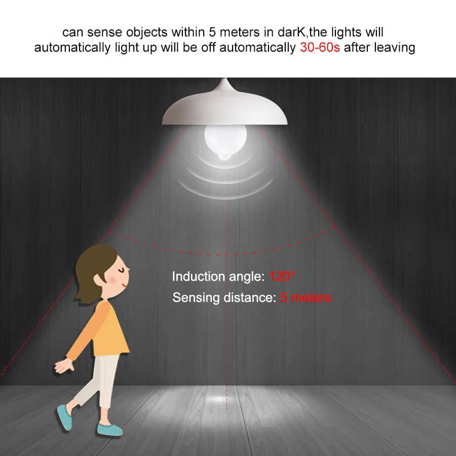 B22 12W 15W 18W 20W bombilla LED Sensor de movimiento Blub luz Led 85-265V lámpara LED PIR Sensor luz Auto luz de estacionamiento para el hogar