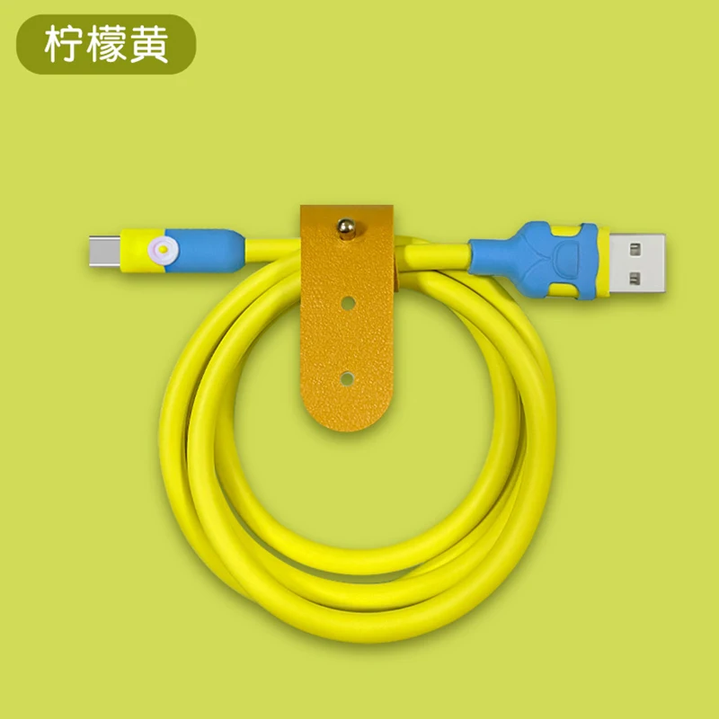 Cable USB C de carga rápida 6A, Cable de datos de silicona suave y líquido para Huawei, Xiaomi, Samsung, 1/1, 5/2M, Cable cargador USB C para teléfono móvil
