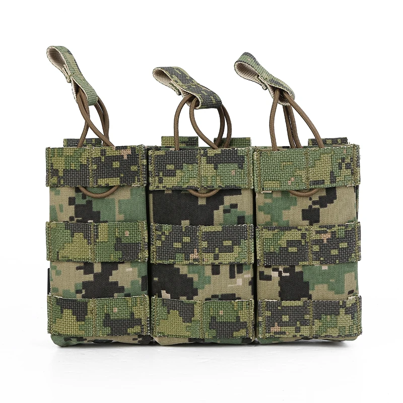 Emersongear 556 Triple Open Top Mag Pouch 5.56 Modular Magazine Pouch Molle para Caza, Wargame, Entrenamiento, Senderismo, Combate EM6355