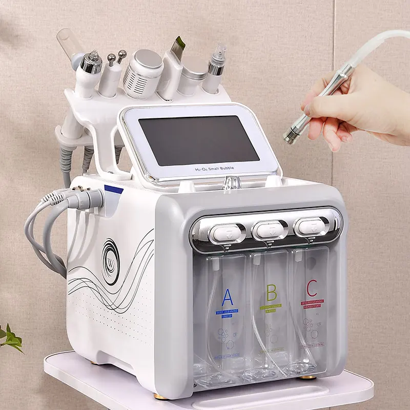 Máquina facial hidro 7 en 1 H2O2, máquina facial de belleza Hydra, muy vendida.