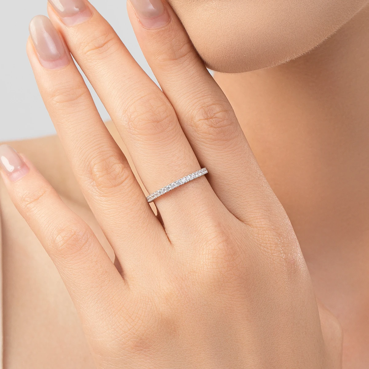 Anillo de compromiso de boda MODIAN de Plata de Ley 925 con circonita brillante clásica, anillo de novia de promesa para mujer, regalo de joyería fina