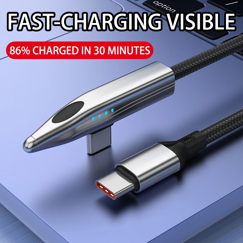 Cable de Datos de Carga Rápida con Luz LED para Tren de Alta Velocidad NNBILI, A-C, 3AC-C65W, 6AC-C240W, Compatible con Huawei y OPPO