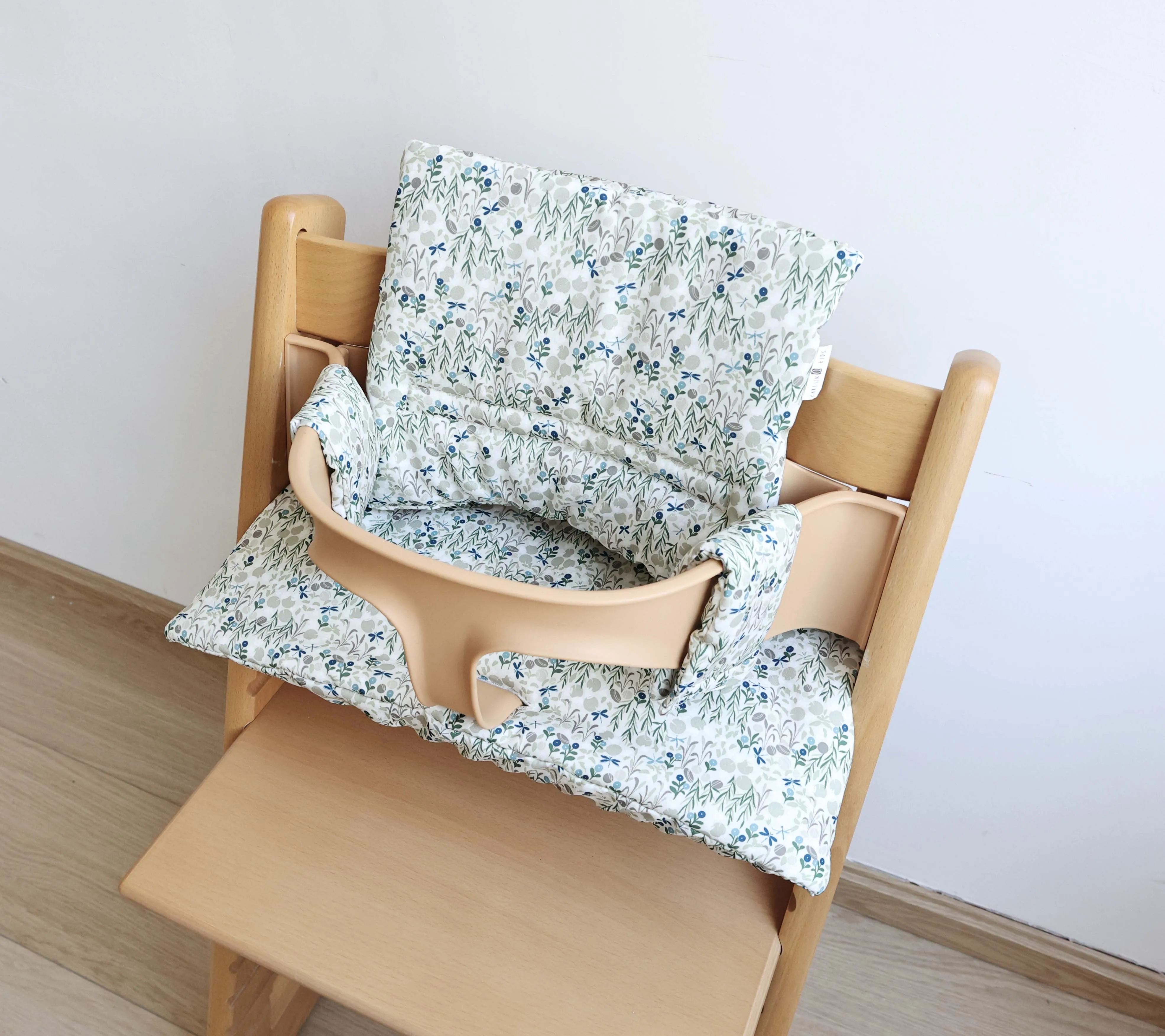 Cojín para silla alta infantil, cojín transpirable de algodón para bebés, accesorios de cojín para respaldo de silla de crecimiento infantil.