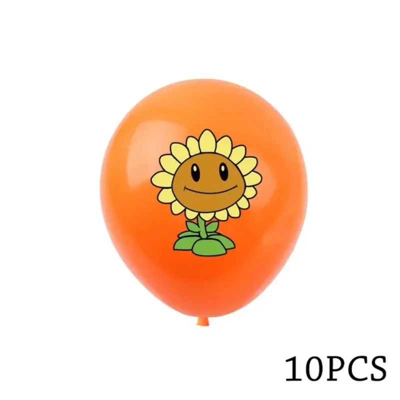 10 Uds. De globos de látex de plantas VS Zombies, globos temáticos de juego de feliz cumpleaños, suministros para fiestas, juguete de decoración