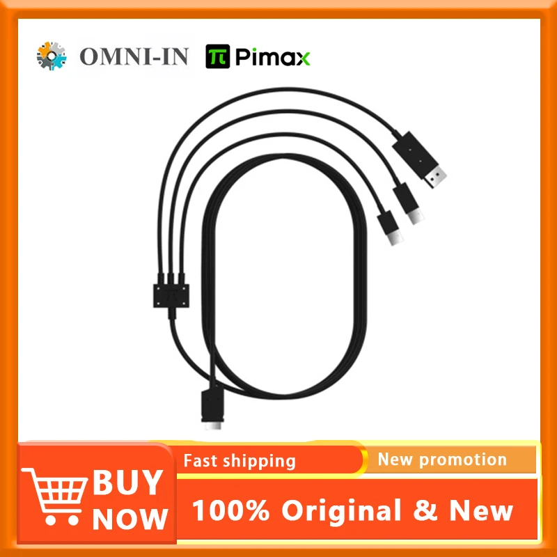 Cable Pimax de 4,5 m para modelos USB, el cable 3 en 1 combina el puerto de pantalla