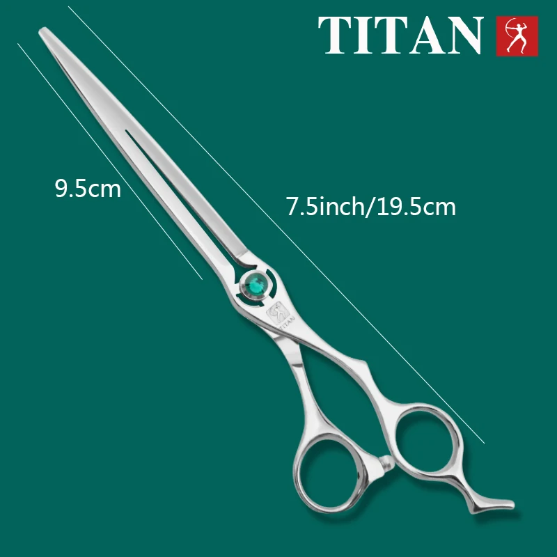 TITAN 7.0 Tijeras Profesionales de Peluquería Canina de 7.5 Pulgadas, Herramientas para Mascotas, Máquina de Corte para Perros, Tijeras de Peluquería para Mascotas