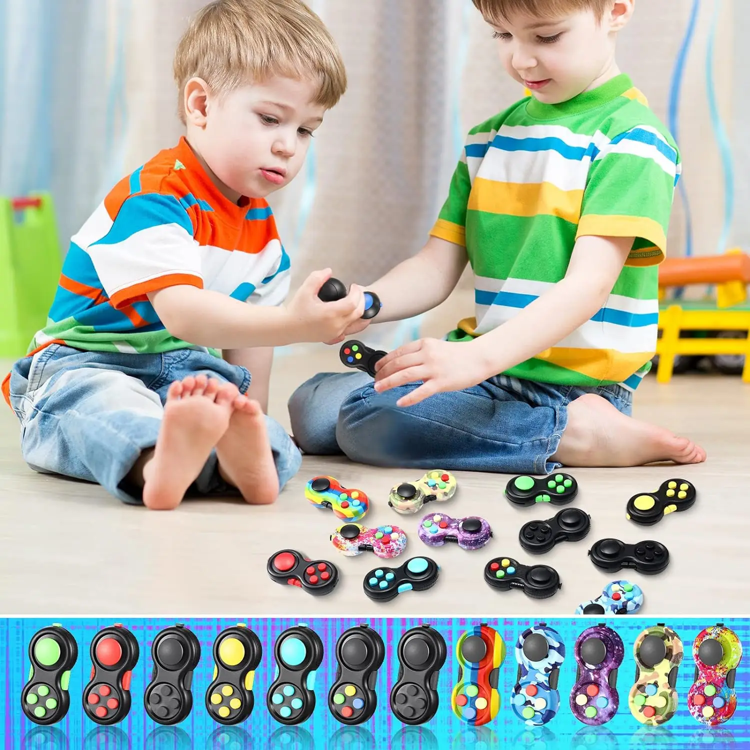 Fidget Pad Retro clásico controlador de Fidget portátil controlador de juego divertido Fidget Pad Packs juguetes clásicos