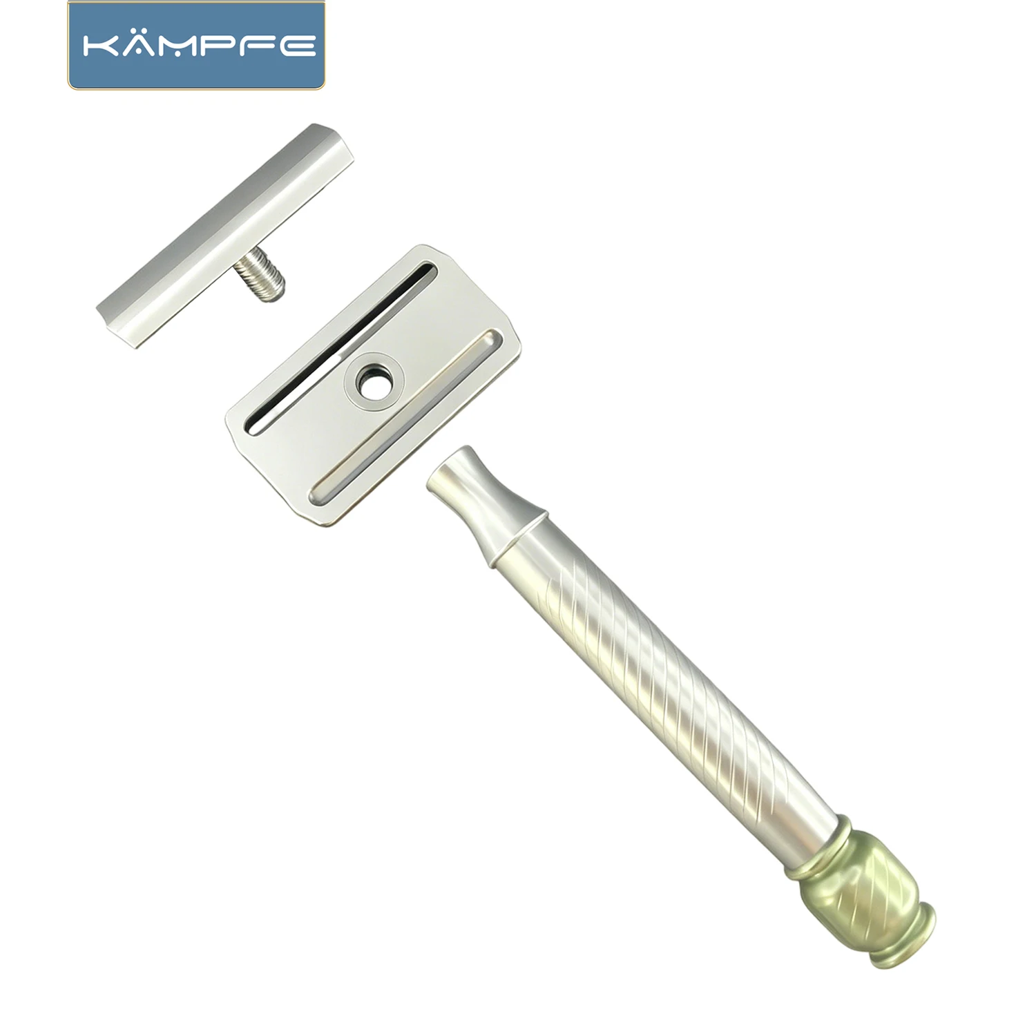 KAMPFE - Protector de Seguridad Metálico de Aluminio CNC Tradicional 30 °   Maquinilla de Afeitar Manual de Doble Filo con Ángulo Fijo para un Afeitado Preciso