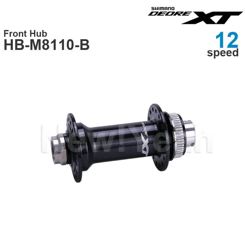 Grupo de bujes SHIMANO DEORE XT M8110 Buje delantero 100/110x15 mm y eje trasero FREEHUB 142/148x12 mm E-THRU - Radios rectos 12 velocidades