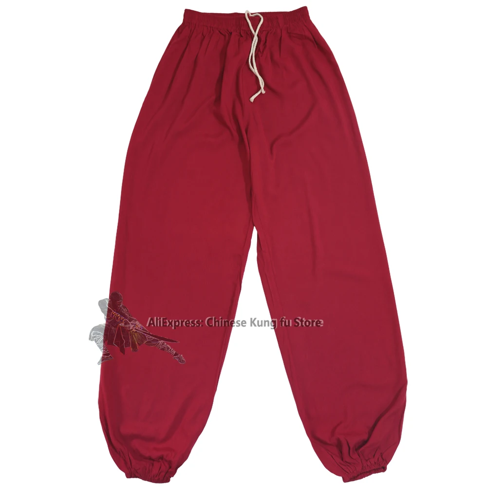Pantalones de Kung Fu de Algodón para Hombre y Mujer, Pantalones de Artes Marciales, Wing Chun, Tai Chi, Yoga, Qigong, Meditación