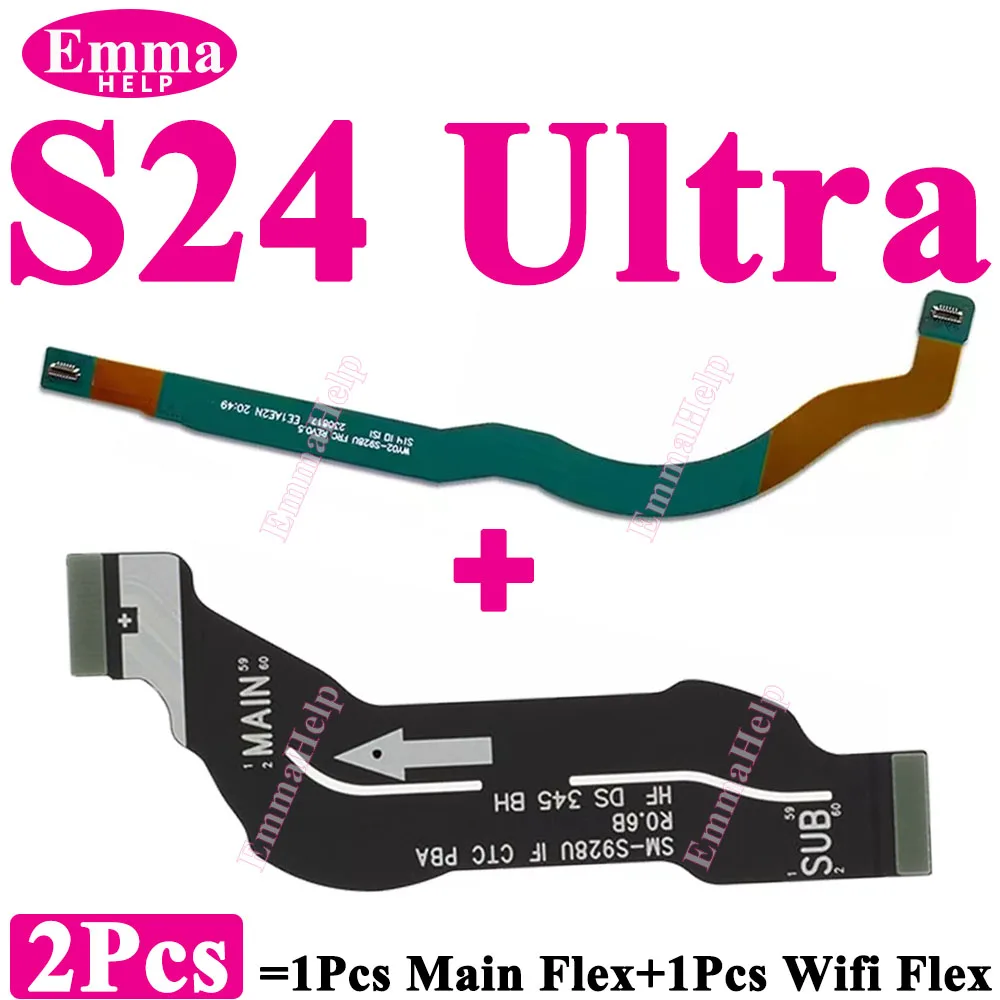 2 Piezas de Antena de Señal Wi-Fi, Conector de Placa Base, Cable Flexible Principal para Samsung S20 S21 S24 Plus S22 S23 Ultra S928 S908