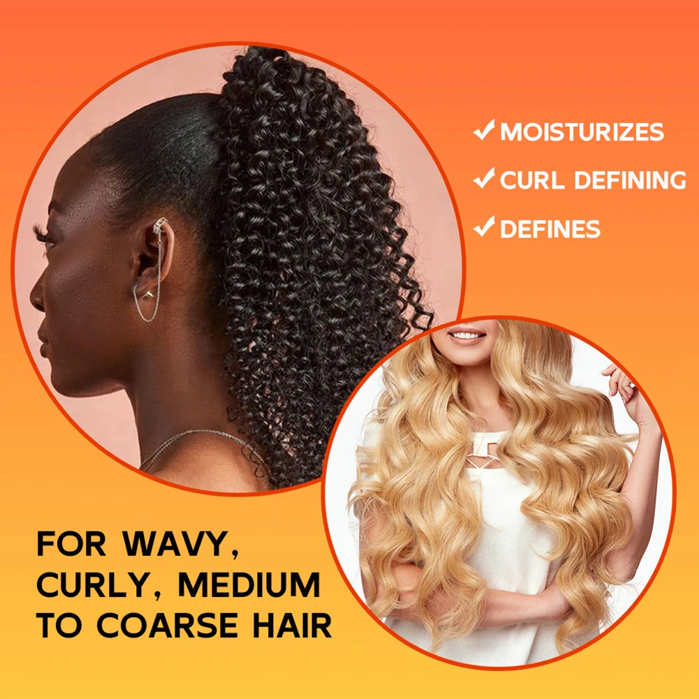 Crema Definidora de Rizos con Aceites de Argán, Ricino y Romero, Aumenta el Volumen, Brillo y Elasticidad, Crema para Peinar Cabello Ondulado