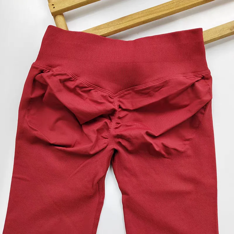Legging de gimnasio de cintura alta, mallas de Yoga sin costuras, mallas deportivas push-up para mujer, pantalones deportivos de alta elasticidad para correr, ropa de gimnasia para levantamiento de cadera