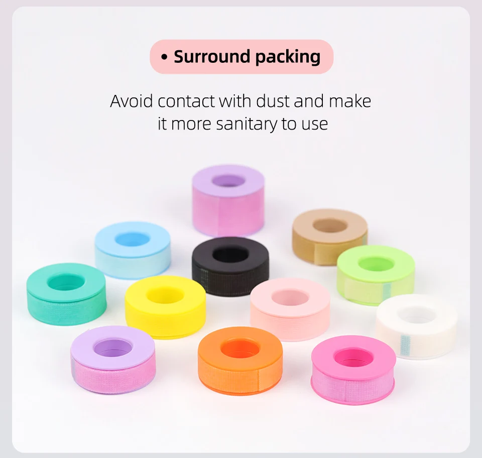 NUEVO Paquete de 20 Rollos de Cinta de Gel de Silicona No Tejida, para Piel Sensible, Multiusos, Transpirable, Microporosa, Parches de Gel de Color para Ojos y Maquillaje