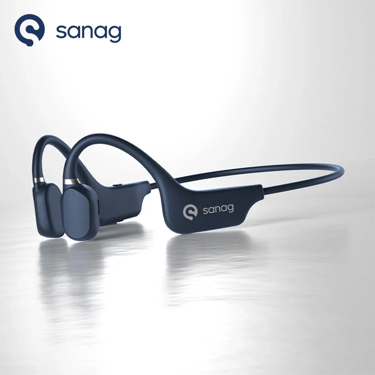Sanag A5X auriculares de conducción ósea verdadera auriculares inalámbricos deportivos de oreja abierta auriculares Bluetooth sonido estéreo 3D auriculares de elección de venta Flash