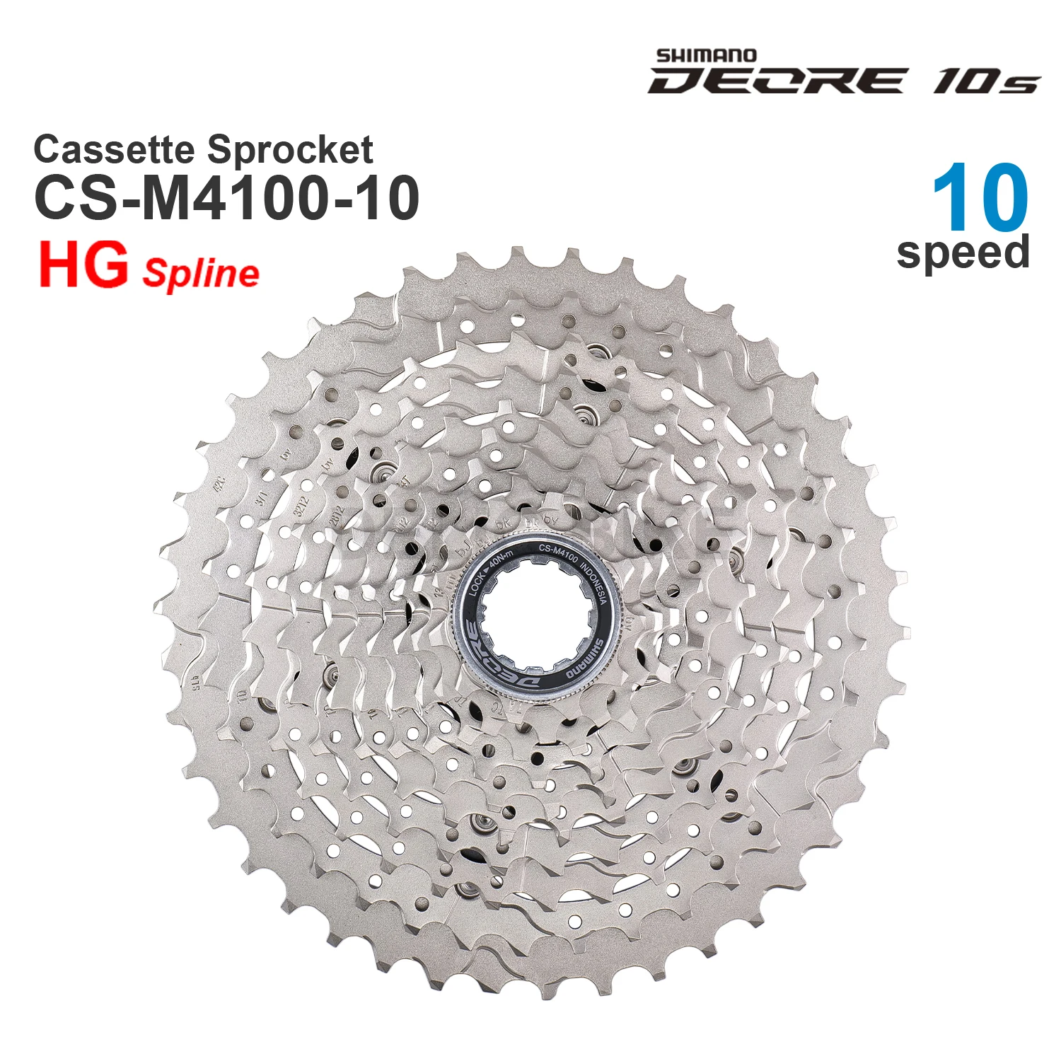 SHIMANO DEORE M4100 Piñón de casete de 10v CS-M4100-10 10 velocidades - HYPERGLIDE -11-46T, 11-42TOriginal