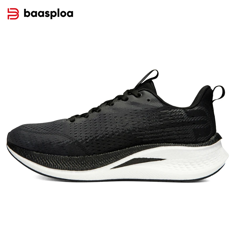 Baasploa, zapatillas para correr para hombre, placa de carbono, zapatillas antideslizantes con amortiguación profesional, zapatillas deportivas informales transpirables para correr para mujer
