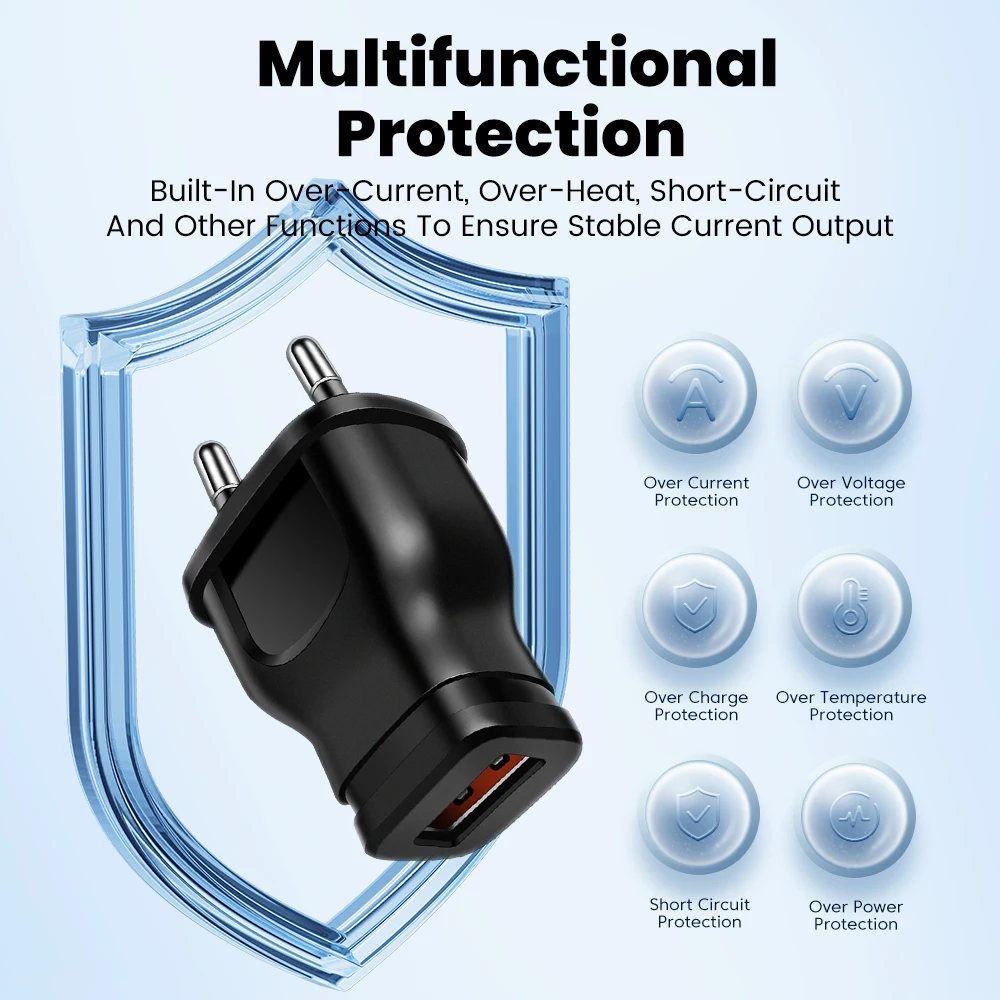 Mini cargador de viaje universal de 5V1A con enchufe europeo y estadounidense, cargador USB para iPhone, Samsung, Xiaomi, Redmi, Google, Huawei, cargador de pared para teléfono, adaptador de corriente