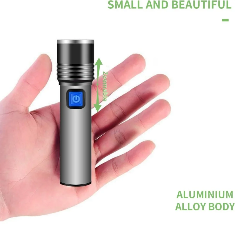 Linterna UV recargable por USB de 365nm, linterna de luz ultravioleta portátil de aluminio, luz negra, Detector de orina para mascotas, linternas negras