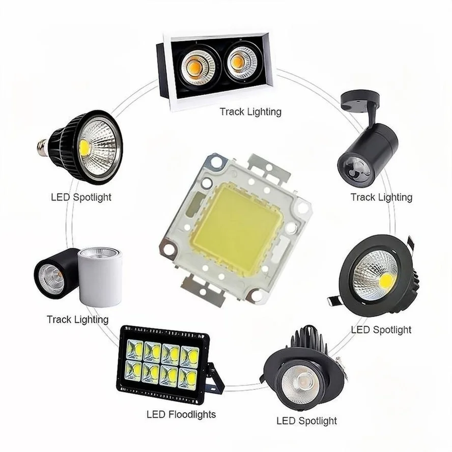 3/Uds Chip de cuentas LED de alto brillo 100W 50W 30W 20W 10W Chip LED COB blanco cálido para foco de luz de inundación DIY
