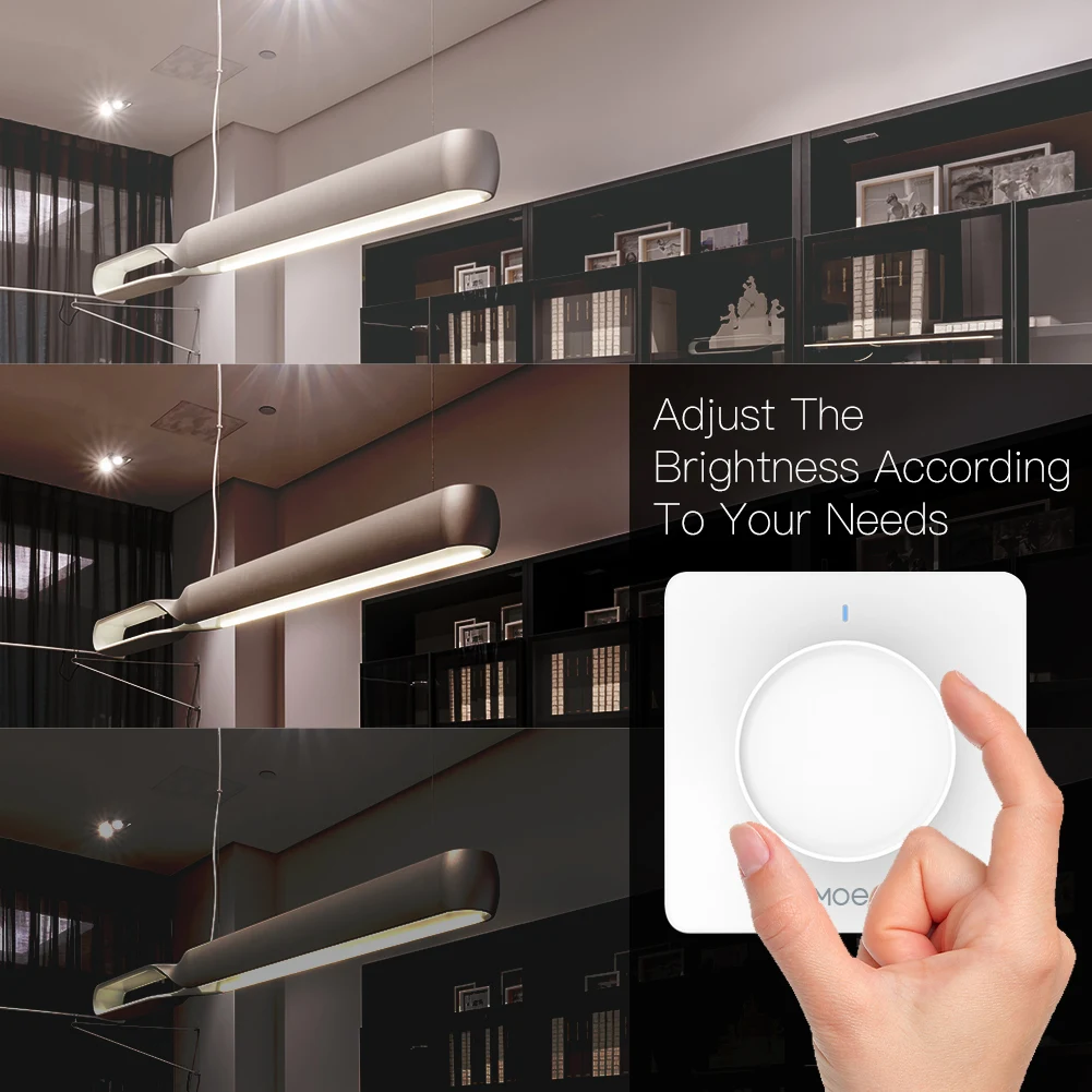 Nuevo interruptor atenuador de luz giratorio/táctil inteligente ZigBee, Control por aplicación remota Smart Life/Tuya, funciona con asistentes de voz de Google Alexa, UE