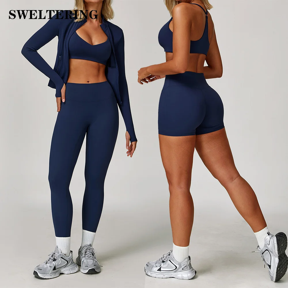 Conjunto de ropa deportiva sin costuras para mujer, ropa deportiva para gimnasio, trajes de Yoga, conjunto de Fitness, trajes deportivos, sujetador deportivo, Leggings de gimnasio, 2/3 Uds.