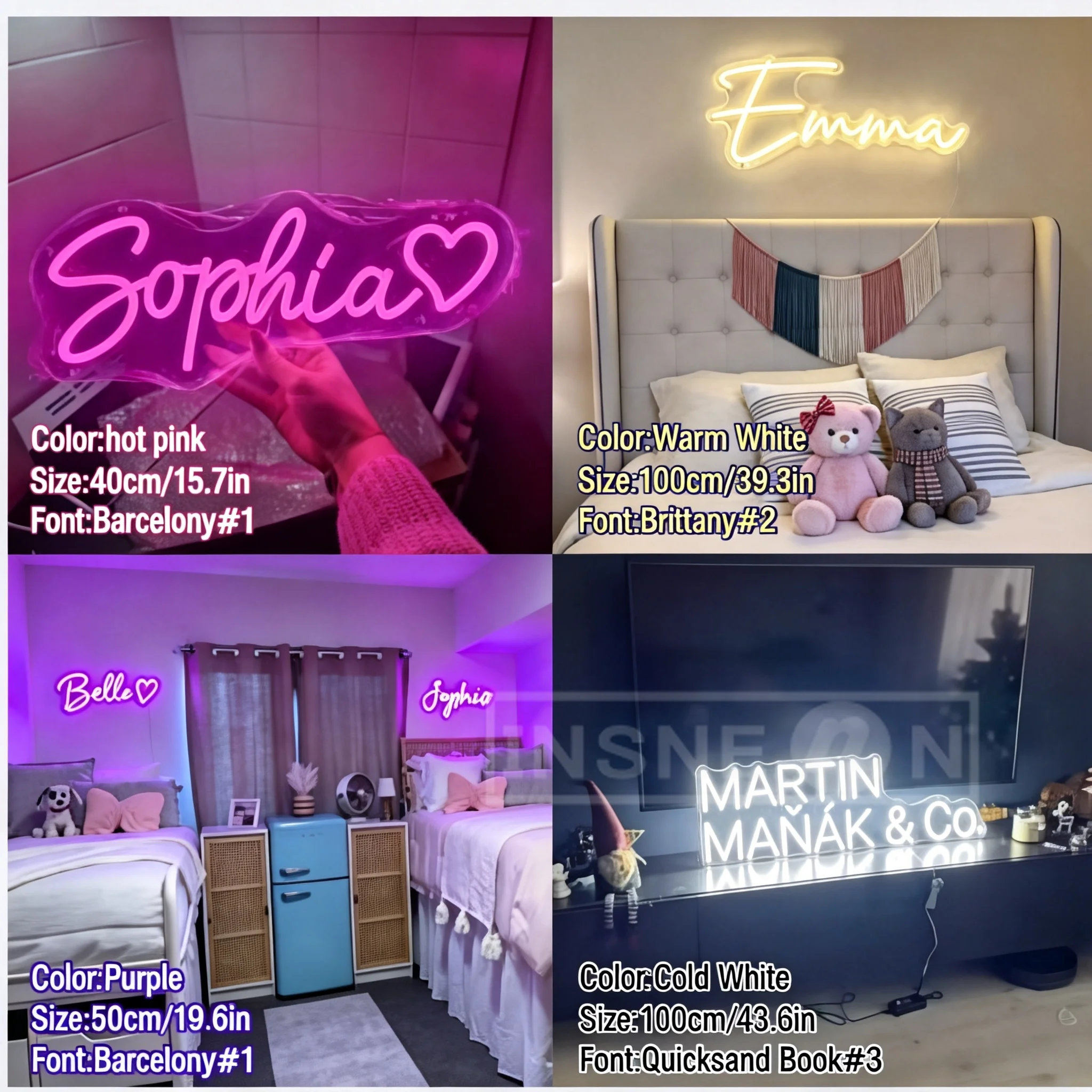 Letrero de neón personalizado, luz Led con nombre para niños, letreros personalizados, regalo para adolescentes, letrero de neón Led para decoración de pared, decoración de dormitorio personalizada
