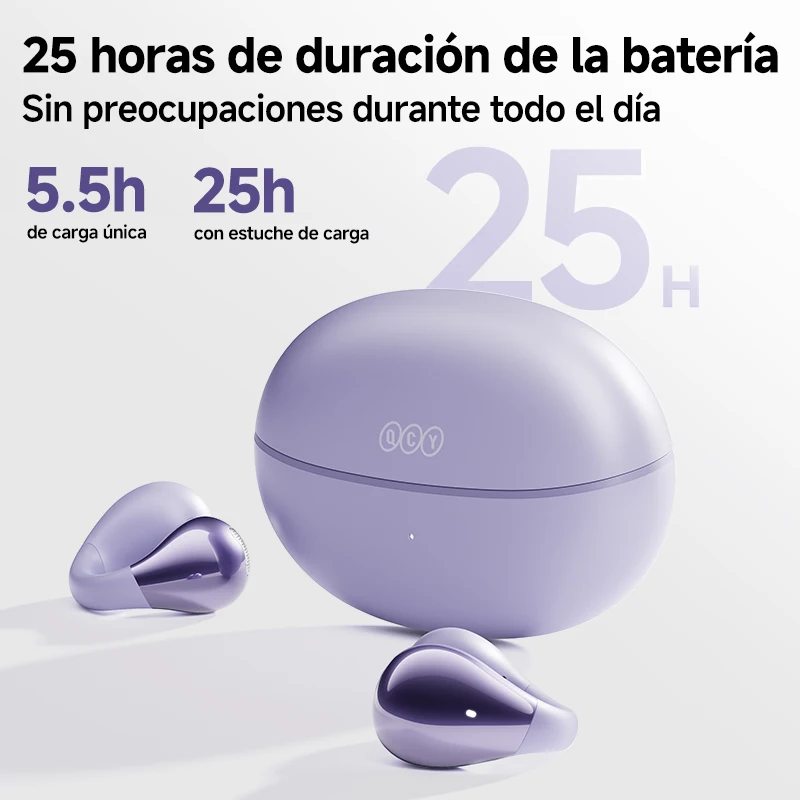 QCY Crossky C30 auriculares con Clip para la oreja Bluetooth 5,4 inalámbricos de oído abierto deportes TWS auriculares de doble conexión