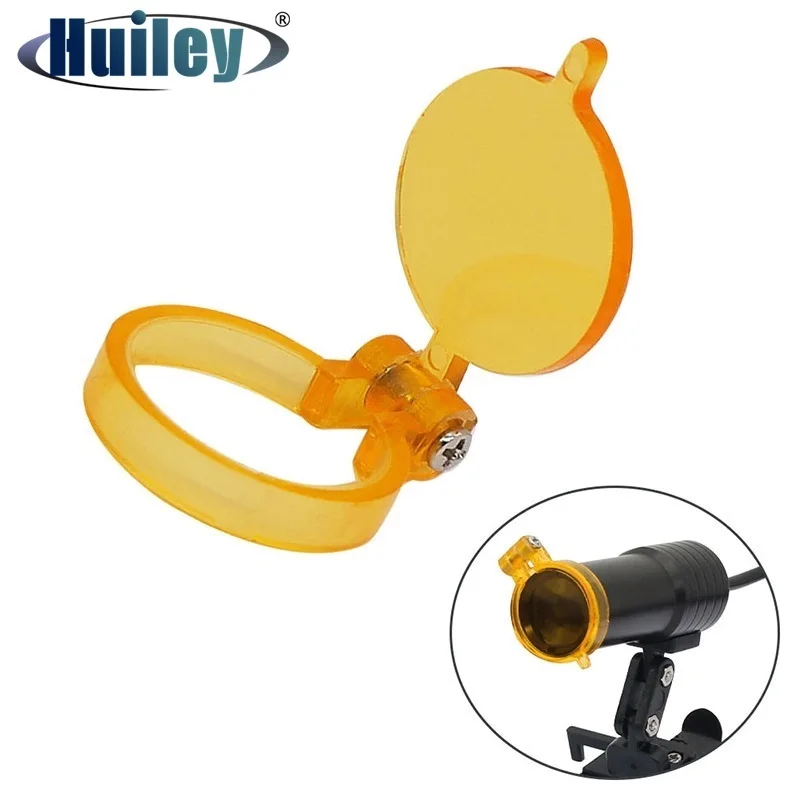 Filtro amarillo para faro LED, lupas dentales, útil iluminación de laboratorio, accesorios de lupa Binocular óptica