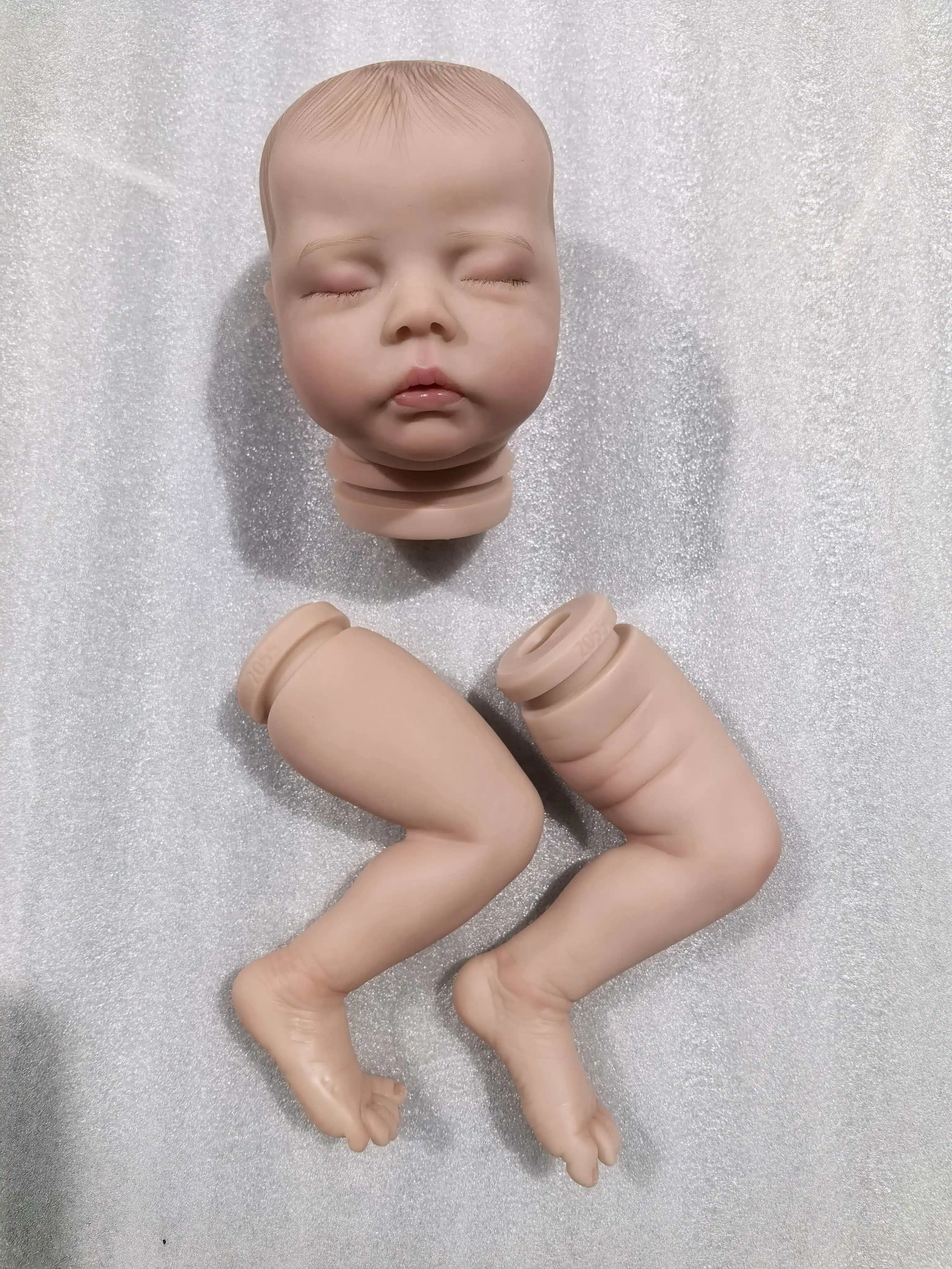 NPK 18 pulgadas ya pintado Dormir Bebe Deliah Kits de muñecas muñeca Reborn sin montar DIY Kit de muñeca Reborn regalo para niños