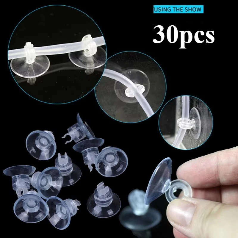 Ventosa para acuario, manguera de aire de 4mm, soporte para cables, bomba de aire usada, accesorios para pecera