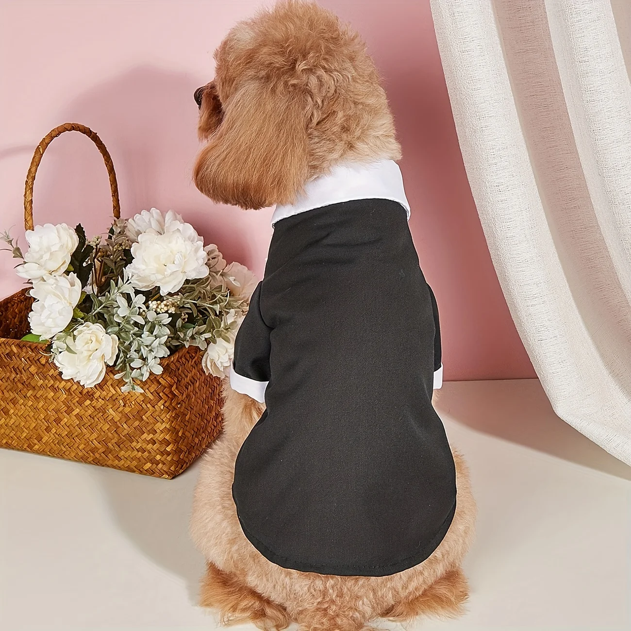 Camisa para mascotas, ropa para perros pequeños, traje Formal de boda con disfraz de pajarita