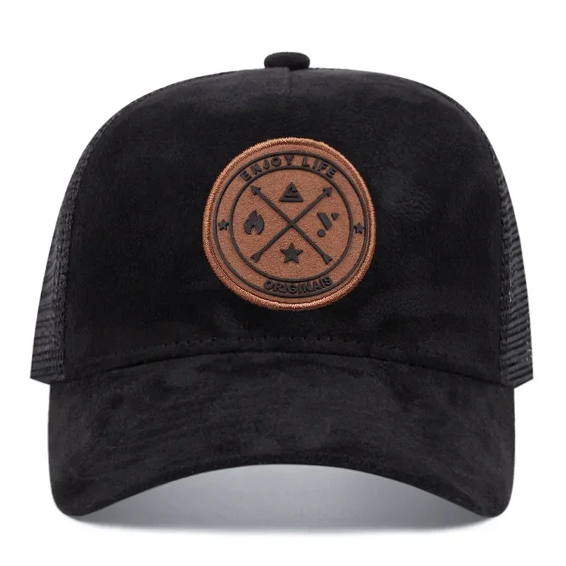 Gorra de béisbol de malla para las cuatro estaciones, moda informal para hombres y mujeres, transpirable, con icono de letras, gorras de camionero de HipHop Unisex, sombrero para deportes al aire libre para papá