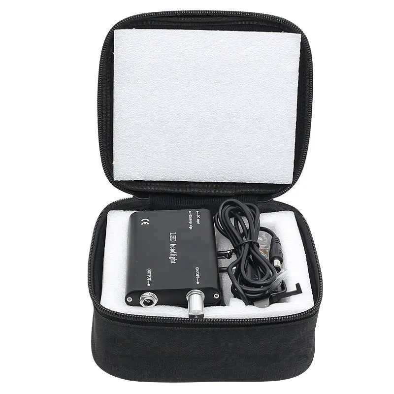 Caja para lupas Binocular, estuche de tela para lámpara de cabeza Dental, batería, bolsa anticaída con cremallera, accesorios de lupa útiles