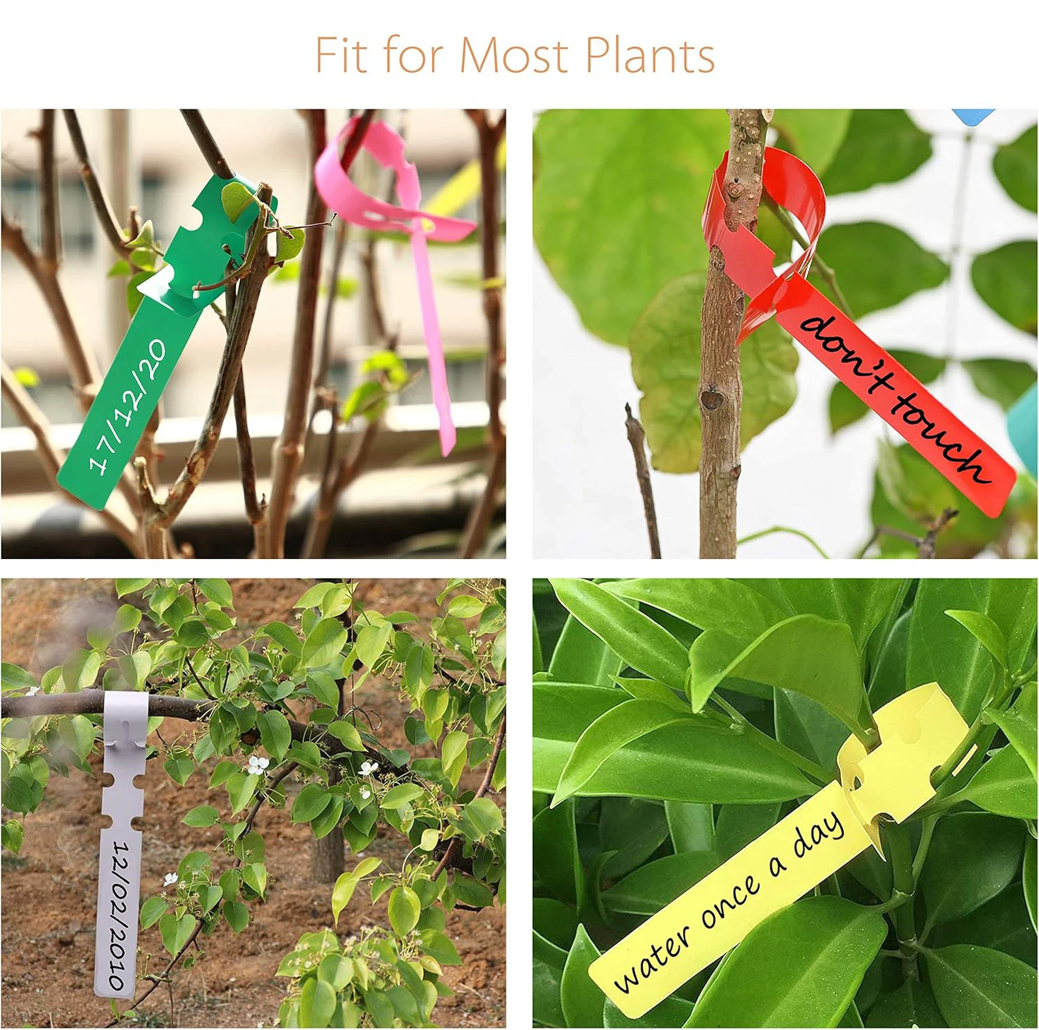 50 Uds. Etiquetas colgantes de árbol con bolígrafo PVC impermeable ajustable envoltura alrededor de etiquetas de plantas etiquetas de jardín para guardería para marcadores de plantas