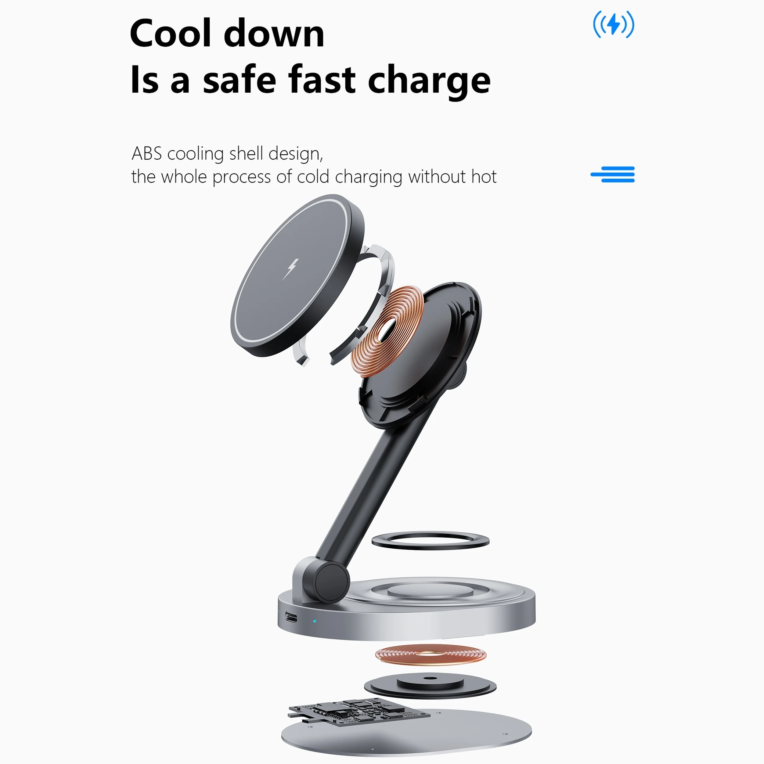 Cargador inalámbrico magnético 2 en 1, base de carga rápida para iPhone 15, 14, 13, 12, 11 Pro Max, 11, X, Apple Watch, Airpods