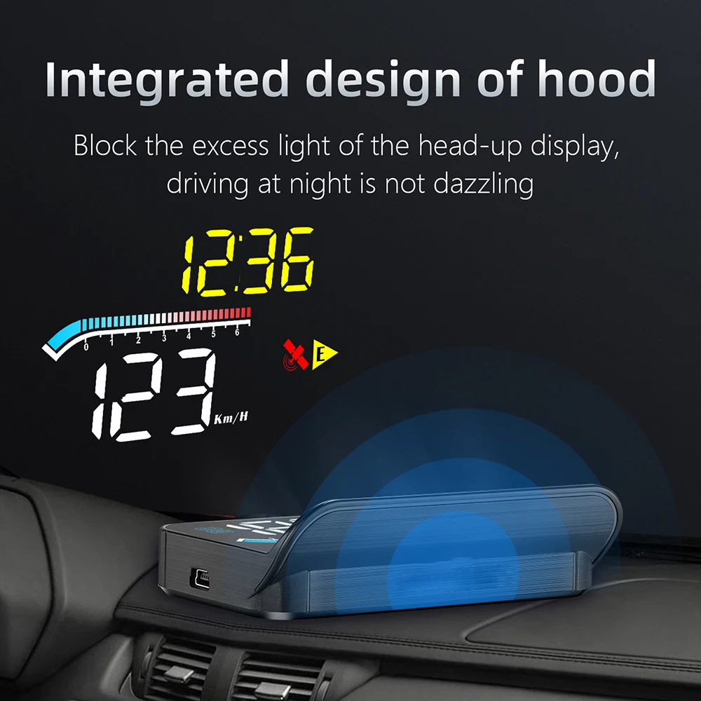 Mini proyector de parabrisas para todos los coches, velocímetro HUD M17, OBD, GPS, pantalla frontal, accesorios electrónicos para automóviles