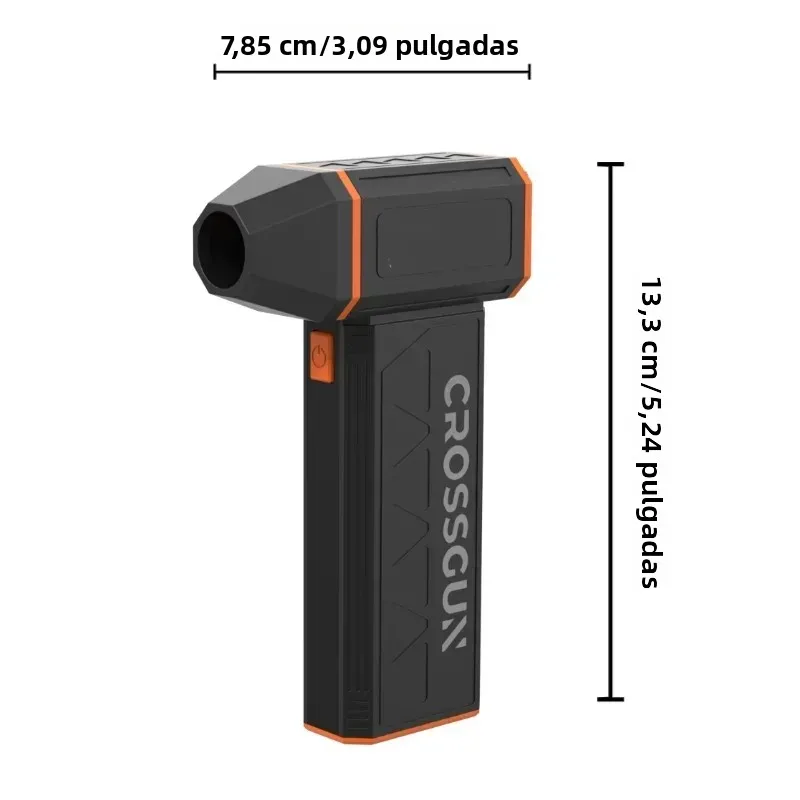 CROSSGUN-ventilador Turbo inalámbrico recargable, potente flujo de aire, diseño compacto para viajes en coche, limpieza al aire libre, Larga modo de reposo