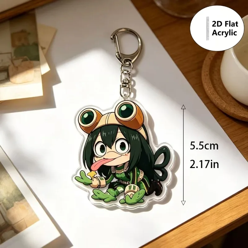 Lote de 10 Llaveros de Anime My Hero Academia, Llavero Acrílico de Izuku Bakugo Katsuki, Accesorios Colgantes, Regalos de Dibujos Animados, Venta al Por Mayor