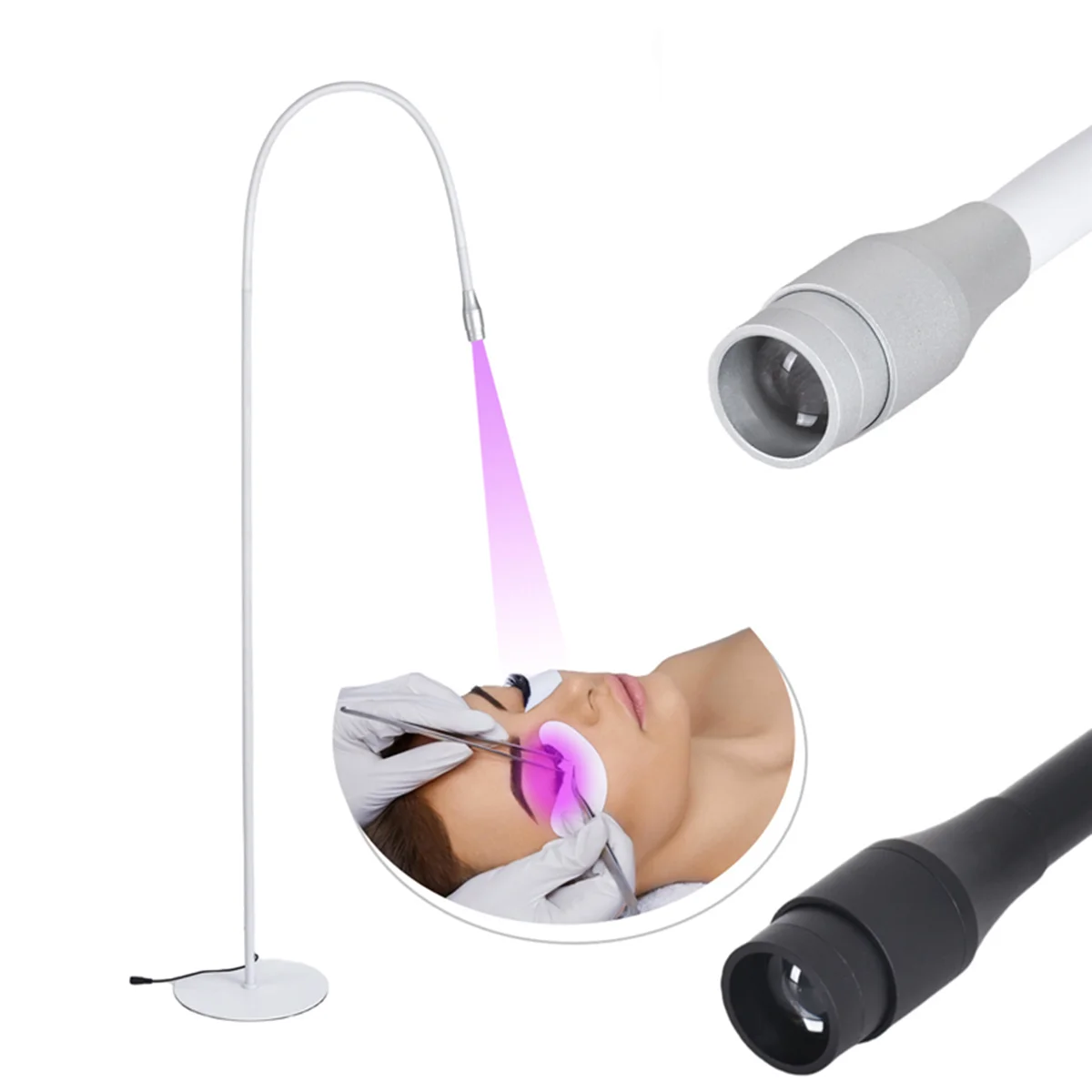Lámpara de curado LED UV de alta potencia, lámpara de pie con interruptor de pie para secado rápido de esmalte de uñas/pegamento de pestañas, lámpara de curado UV, 5W/10W