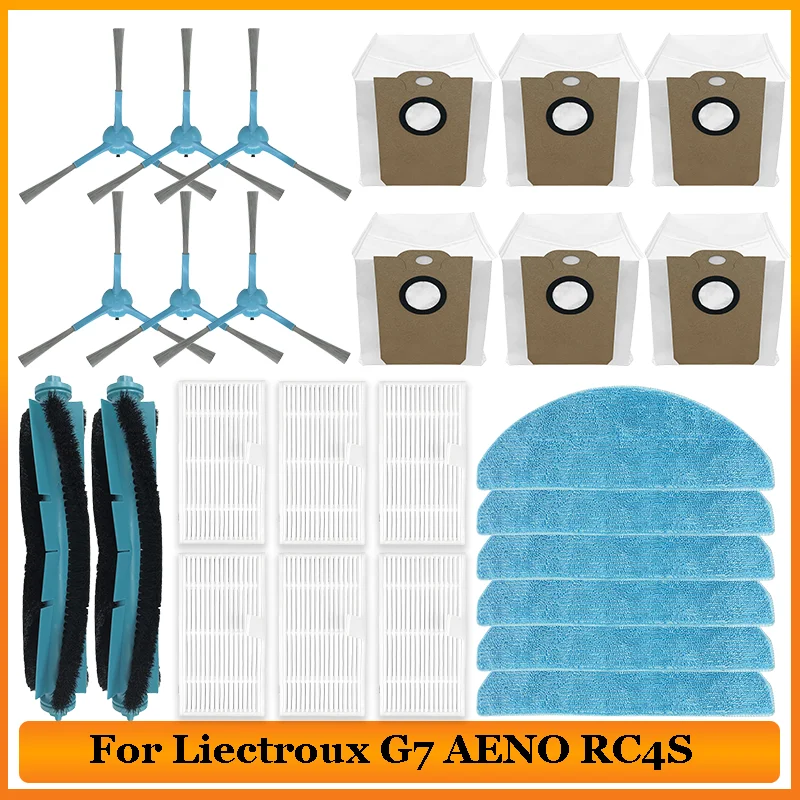 Para Liectroux G7 AENO RC4S EVOLUTION AIRO aspiradora rodillo principal Cepillo Lateral filtro Hepa paño de mopa bolsa de polvo piezas de repuesto