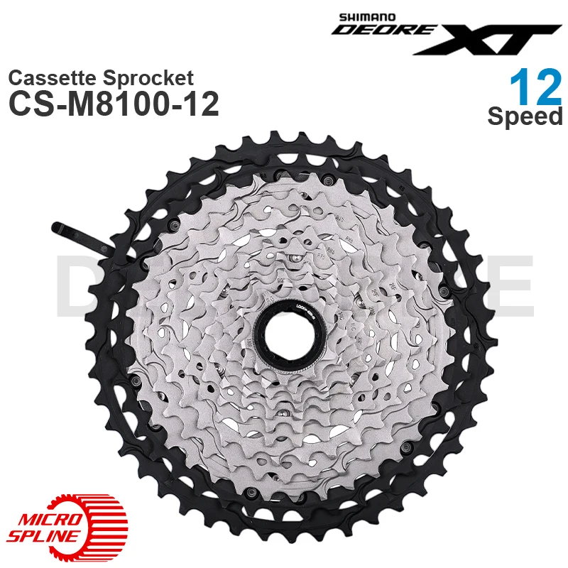 SHIMANO-piñón de Cassette DEORE XT CS-M8100, rueda libre M8100, 12 velocidades, 10-51T, M8100