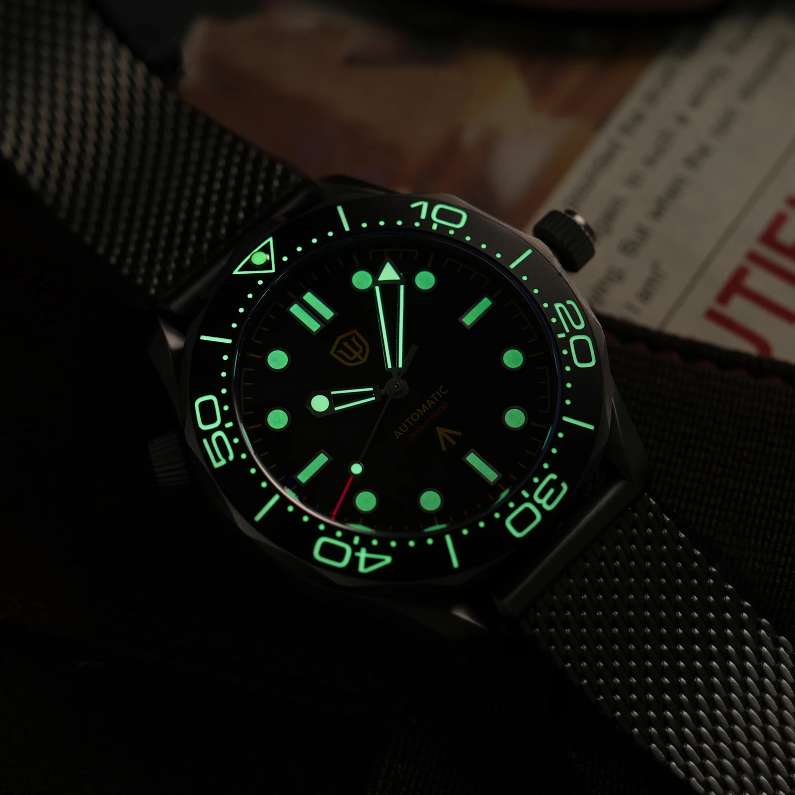 Reloj Watchdives WD007 V4 de 42mm SL3001 con movimiento automático, reloj de pulsera de titanio NTTD, cristal de zafiro abovedado, reloj superluminoso C3