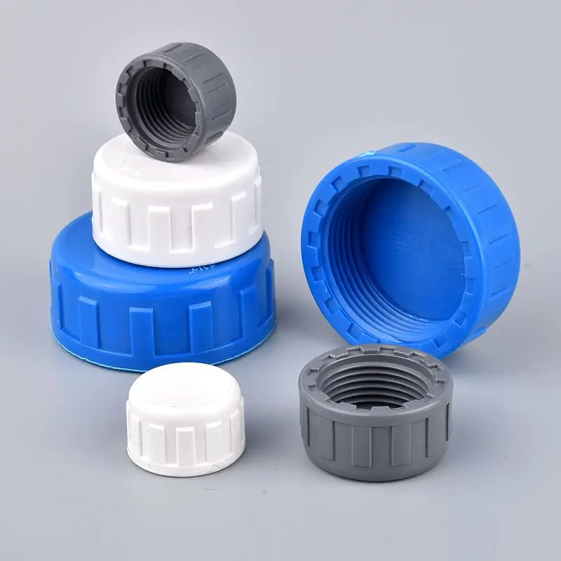 Conector de Tapa de Rosca Hembra de PVC de 1/2 a 2 Pulgadas, Conector de Extremo de 20, 25, 32, 40, 50, 63 mm, Accesorios de Conexión para Tuberías de Riego