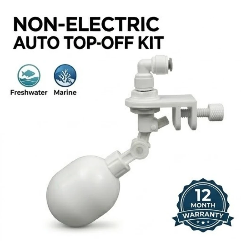 Kit de cambio de agua para acuario automático, válvula de bola flotante para tanque de peces sin energía, controlador de nivel de agua de llenado de agua automático de 1/4 pulgadas
