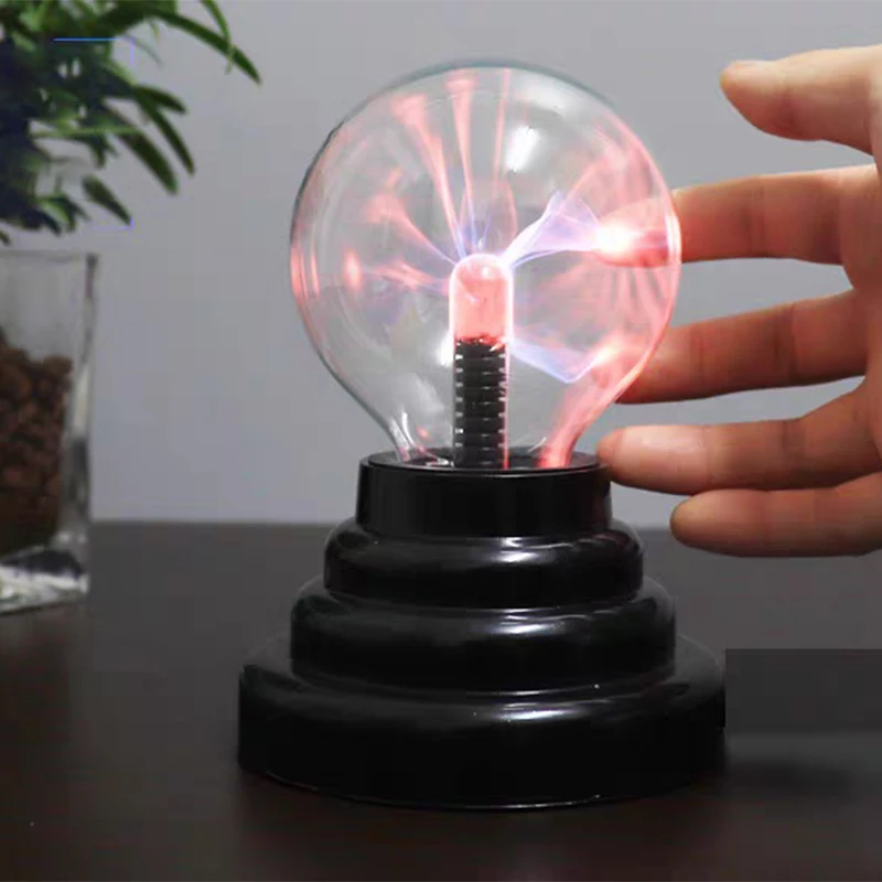 Lámpara de Plasma Mágica de 3 Pulgadas, Luz Nocturna LED de Ambiente, Control Táctil, Luz de Plasma de Vidrio, Decoración de Dormitorio, Regalos para Niños