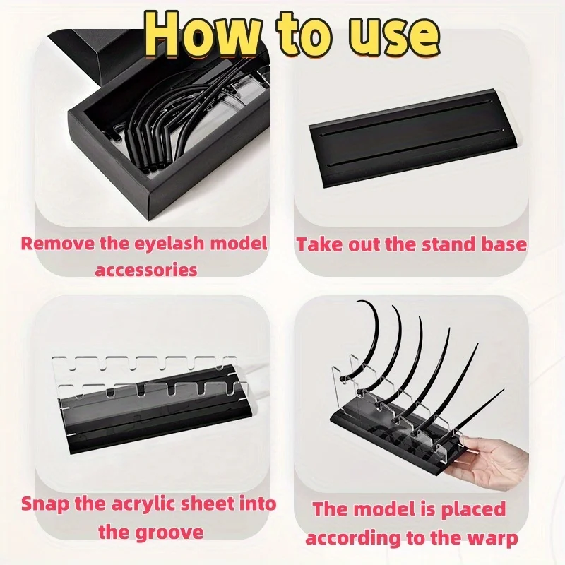 Paquete de 9 Soportes para Exhibición de Extensiones de Pestañas, Modelo de Demostración de Pestañas Rizadas para Salón, Herramienta Profesional de Maquillaje y Entrenamiento de Belleza