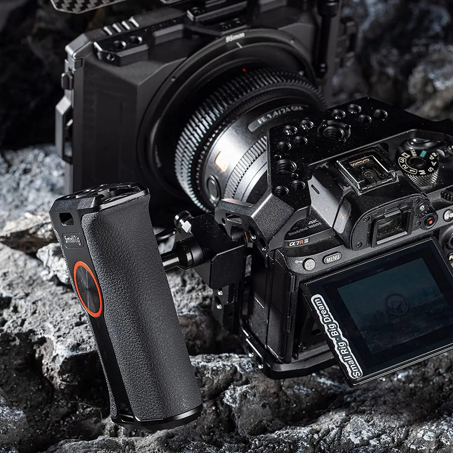 SmallRig-empuñadura giratoria de 360 grados para cámara NATO, mango lateral izquierdo para DLSR, jaula/funda para cámara Sony con riel NATO 3260
