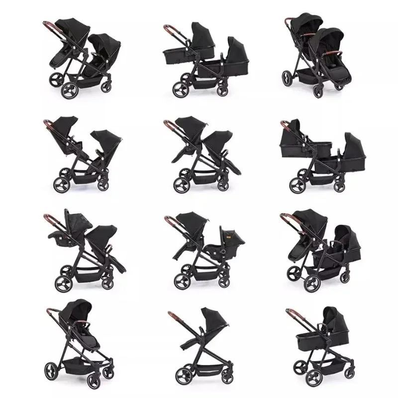 Nuevo Cochecito Doble Plegable y Multifuncional 2026 Que Se Puede Desmontar en una Bicicleta Ligera para Bebés Envío dentro de la UE