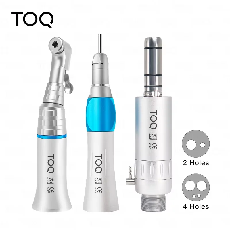 Kits de piezas de mano dentales de baja velocidad, Motor de aire de 2/4 orificios, contraángulo, pieza de mano recta, herramientas de equipo para dentistas